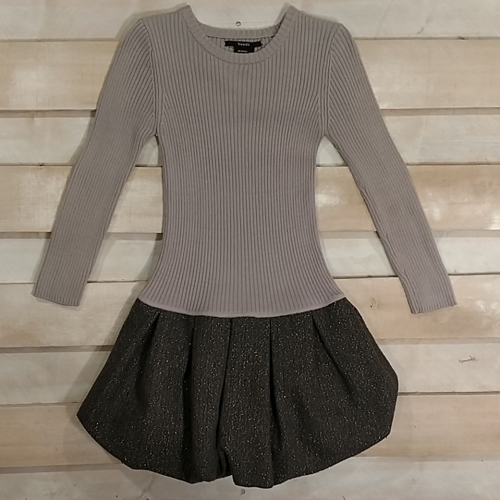 TAHARI  (Black Label) Dress Grey Size 5/6